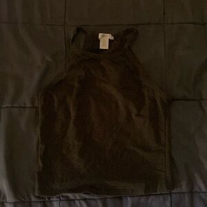 Dark green cropped tank top